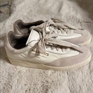 All Saints White and Beige Sneakers